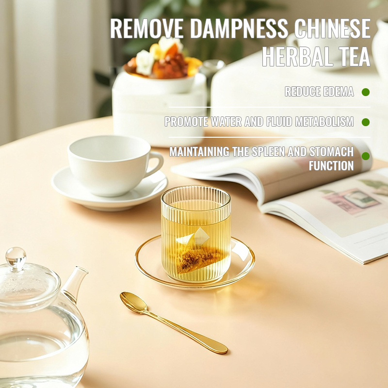 Custom 100% Health Chinese Herbal Organic Drink Remover Dampness Eliminating Bad Breath Treatment Job's Tears Poria Yam Tea